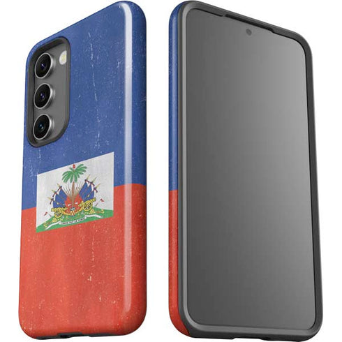 Haiti Flag Distressed Galaxy S23 Plus Pro Case